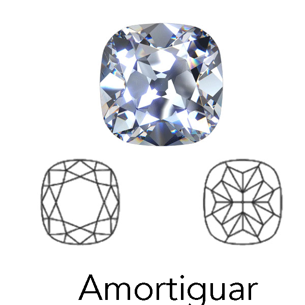 cushion cut display of LONITÉ cremation diamonds from ashes and cremated remains