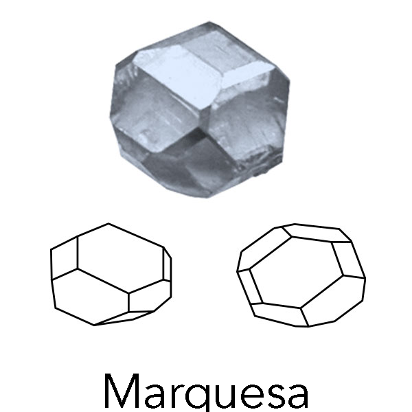 unpolished cut display of LONITÉ cremation diamonds from cremated ashes and cremains
